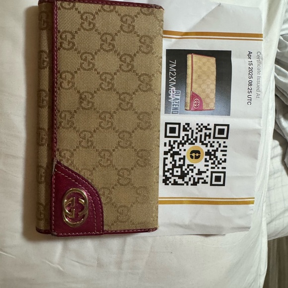 Gucci GG Canvas New Britt Long Wallet W/ COA - Picture 9 of 9